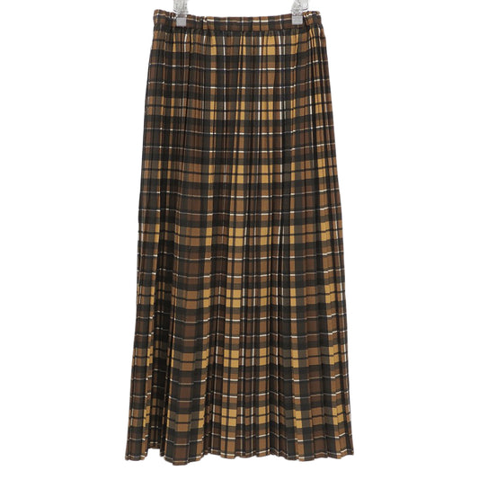 IENA Checked Pleated Skirt Women's Brown 36 Skirt 36