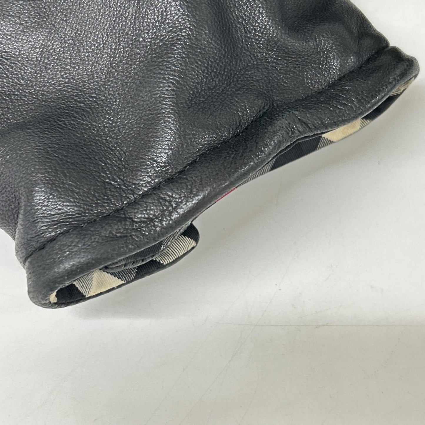 BURBERRY BLACK LABEL 巴宝莉黑标 黑色 BMP81-802-09 羊皮革 夹克 L 男士