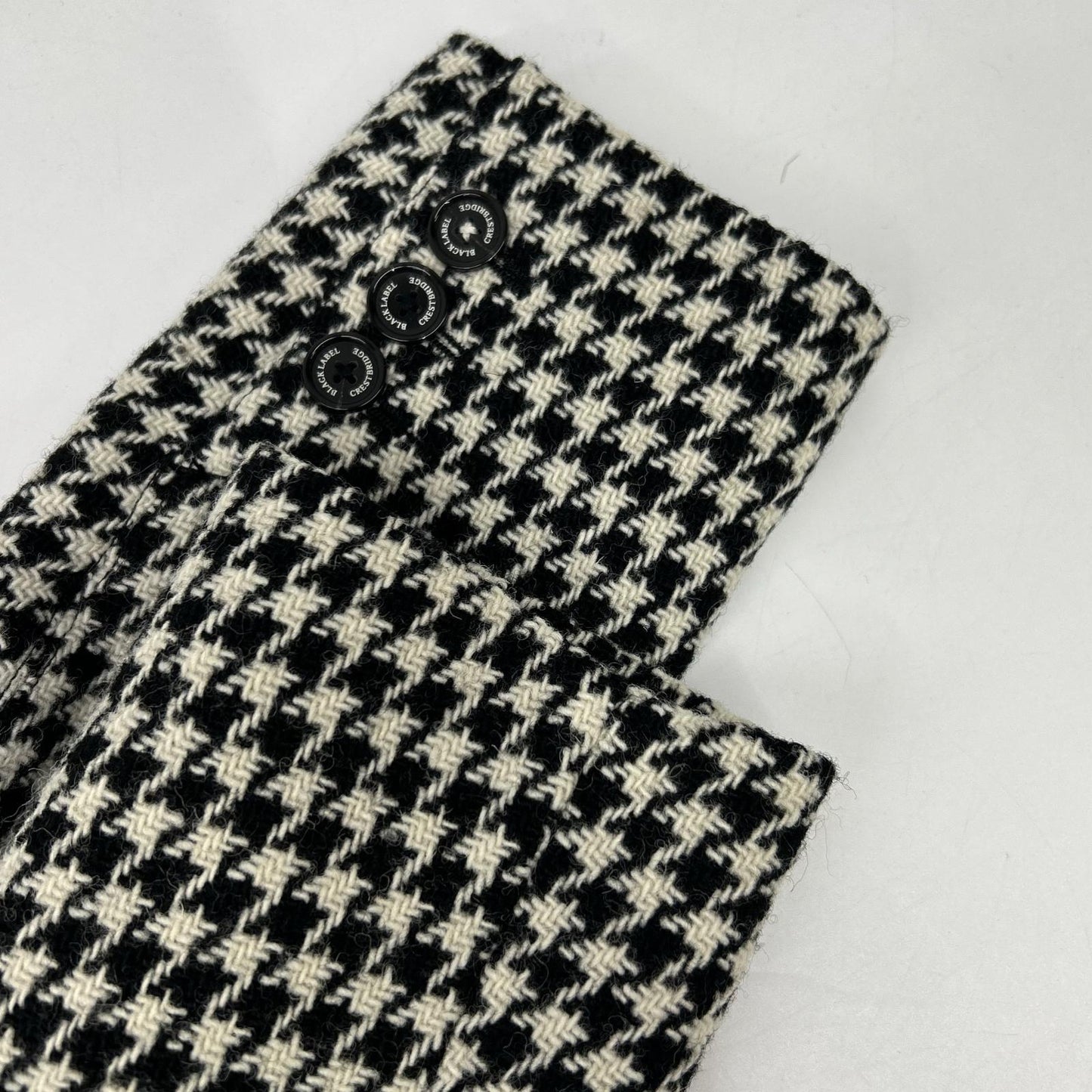 BLACK LABEL CRESTBRIDGE White x Black 51F22-221-04 Houndstooth Chester Coat M Men's