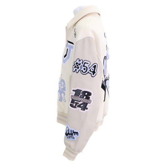 LOUIS VUITTON ルイヴィトン 【Domestic Authorized】RM222 MJY HNL91E Multi-Patch Mixed-Leather Varsity Jacket Jacket
