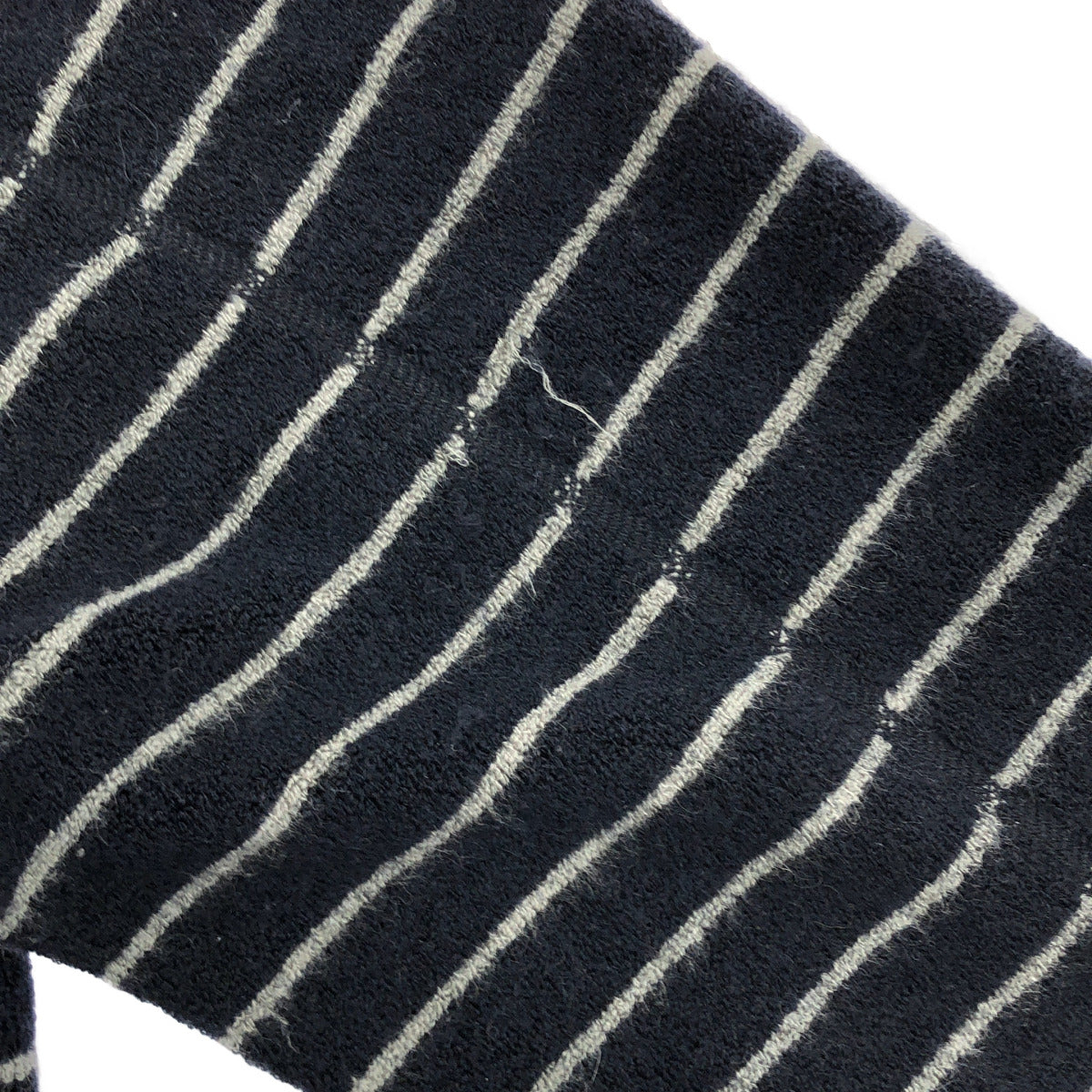 GIORGIOARMANI Giorgio Armani KSG12MKS08M Navy Cashmere-Blend Terry Stripe Cardigan Top