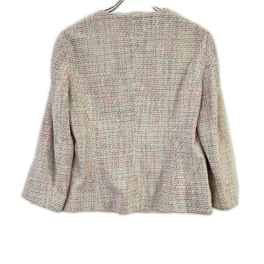 MAXMARA STUDIO 60411937070 Pink Tweed Collarless Jacket Jacket