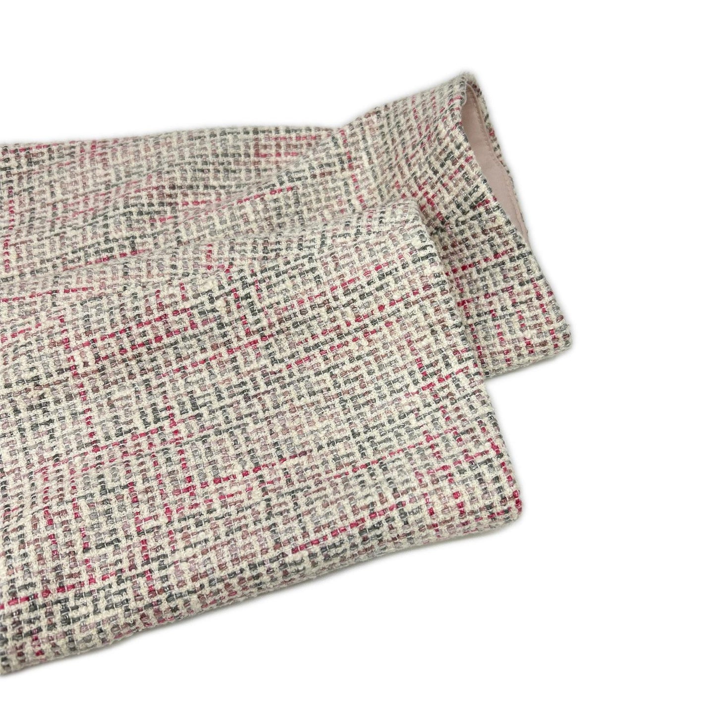 MAXMARA STUDIO 60411937070 Pink Tweed Collarless Jacket Jacket