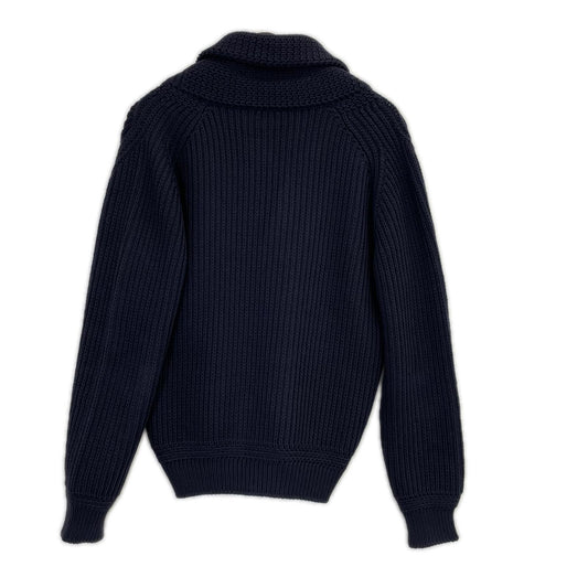 GUCCI グッチ 323163 ネイビー ウール ロゴワッペン ニットカーディガン トップス