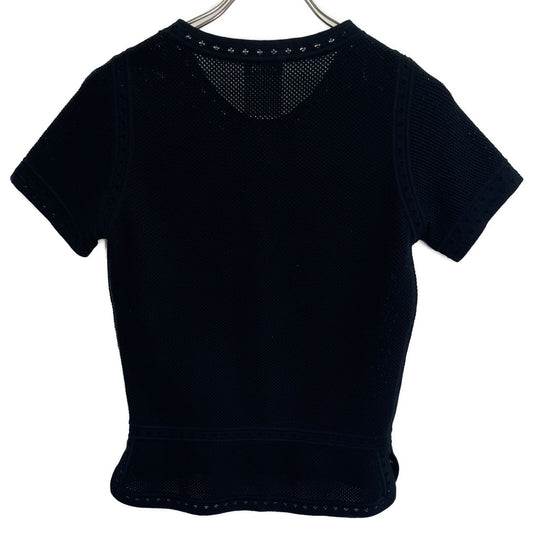 CHANEL シャネル ブラック P51172 コットンニットTシャツ トップス