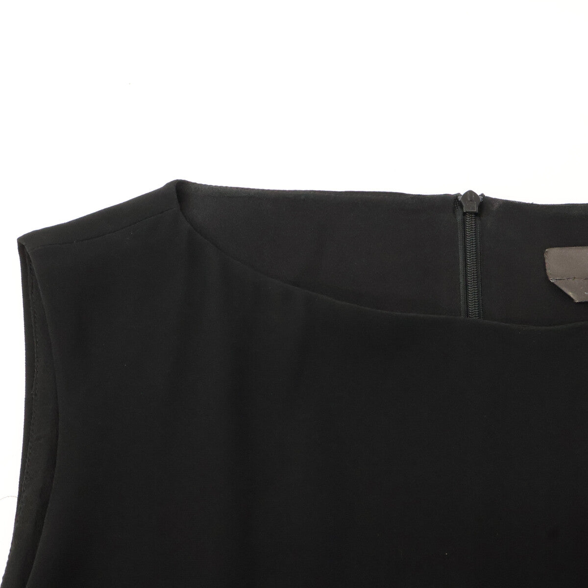 Max Mara Black Ruffle Sleeveless Dress