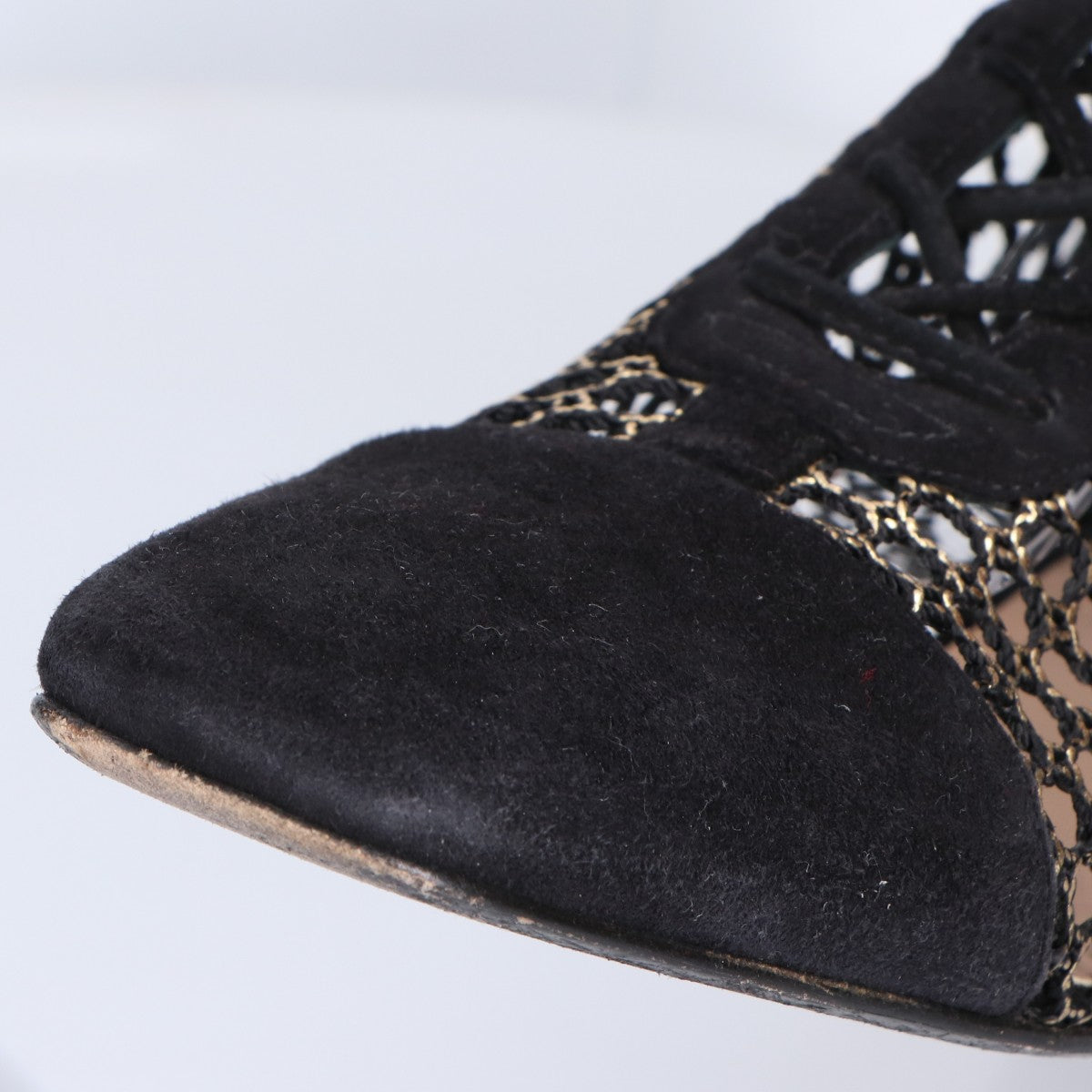 Christian Dior クリスチャンディオール スエードxメッシュ レースアップ ブーツ/ シューズ 37 1/2