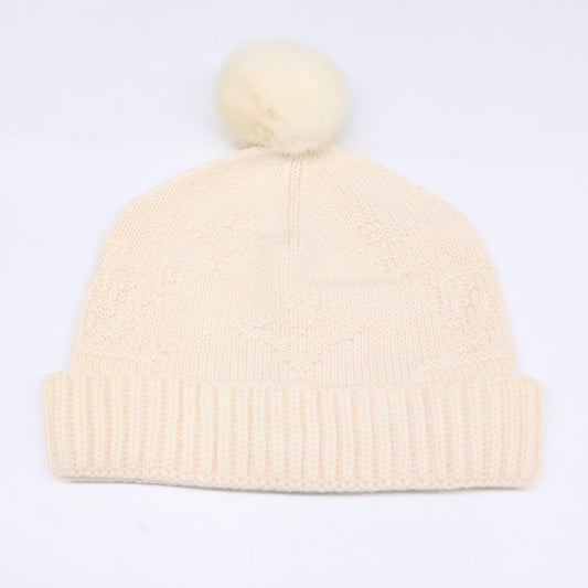 【美品/国内正品】401910 Monogram 羊绒/水貂毛围巾&针织帽 围巾 女士