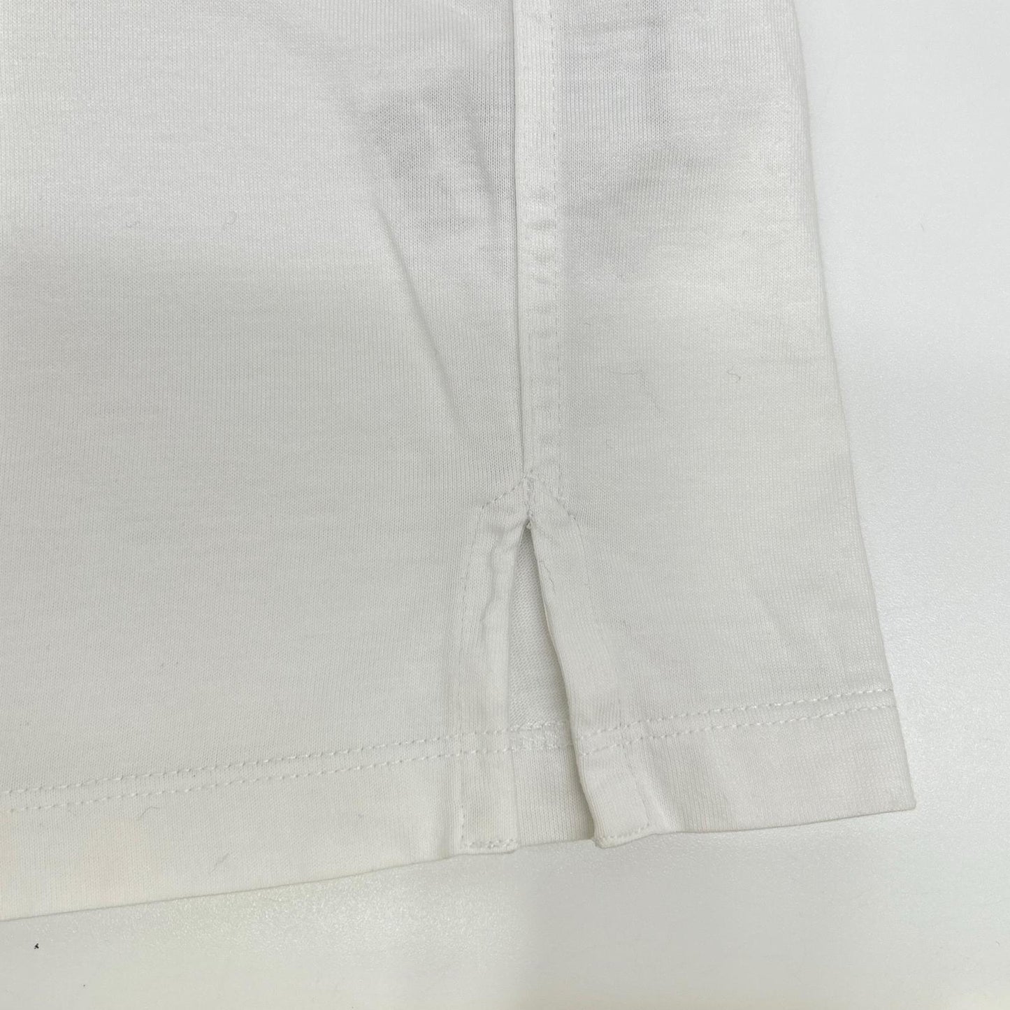 HERMES エルメス 12-575 スリーブレイヤード ホワイト クルーネック Tシャツ トップス