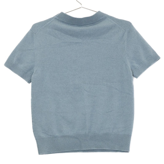HERMES エルメス 【美品/国内正規】2H2663D1 Hリフト カシミヤ100% 半袖ニットセーター トップス