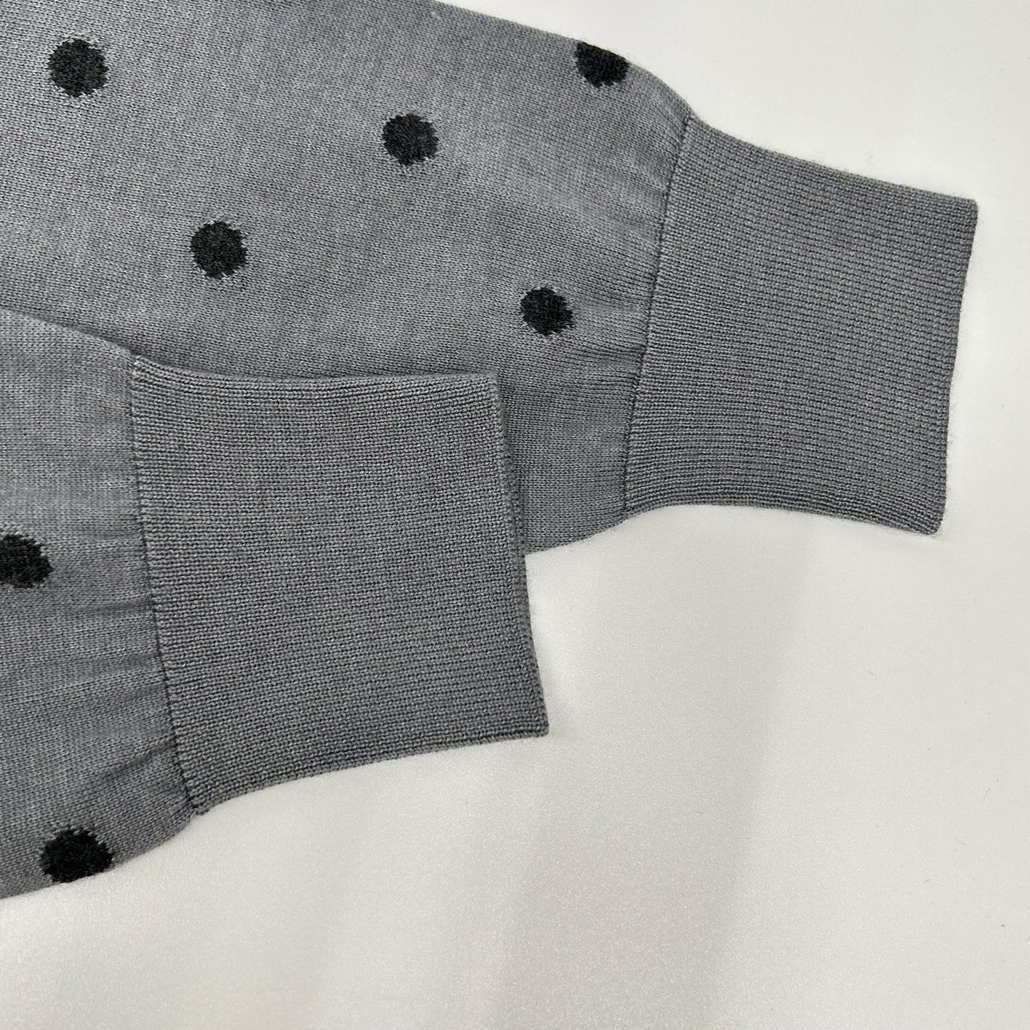 HERMES エルメス Clic Clac 21AW ドット柄 カシミヤ×シルク ニット トップス