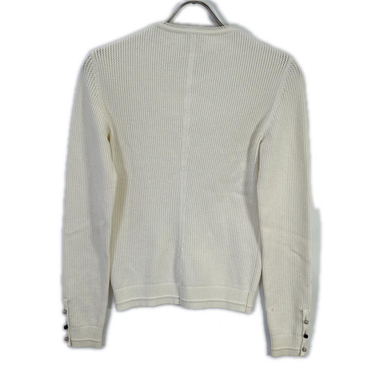 CHANEL シャネル 07年クルーズコレクション 07C P30229K00331 ホワイト ビジュー釦 カーディガン トップス