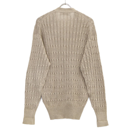 COMMEdesGARCONS HOMME コムデギャルソンオム 90s 田中オム HN-020090 ベージュ リネンニットカーディガン トップス