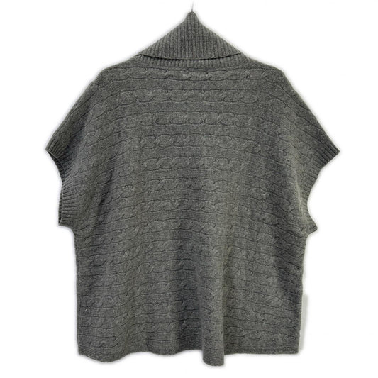 POLObyRalphLauren ポロラルフローレン メリノウール グレー アラン編み ハイネックハーフスリーブニット トップス