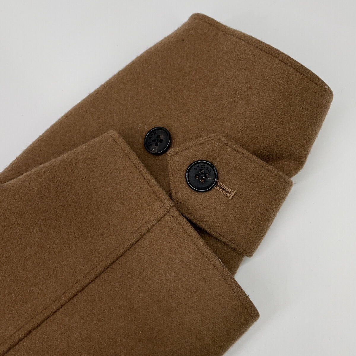 BROWN 12-7-04 Wool Cashmere Duffle Coat for Women
