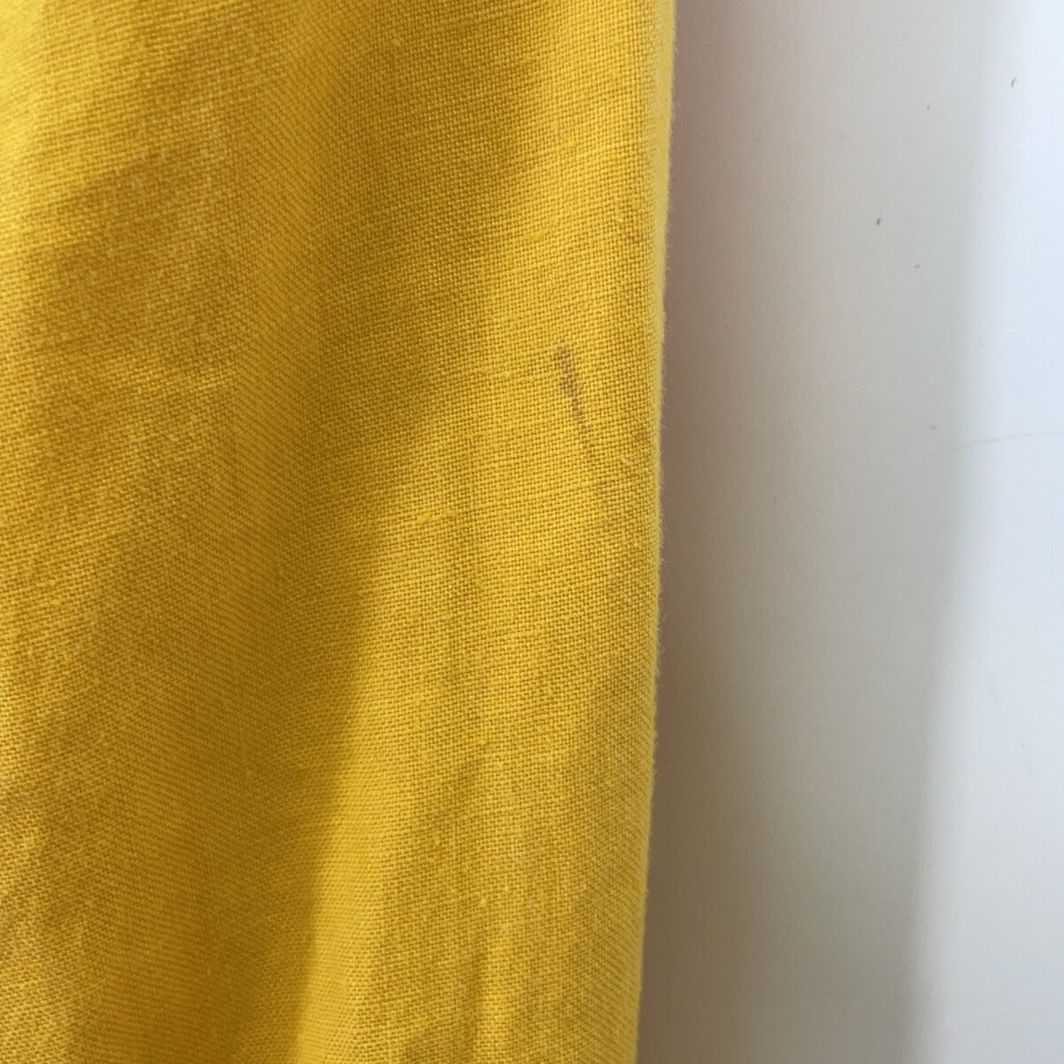 HERMES Mustard Linen Coverall Shirt Top