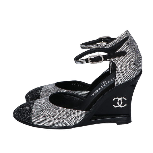 CHANEL シャネル 【美品】ココマーク ラインストーン ヒールサンダル シューズ