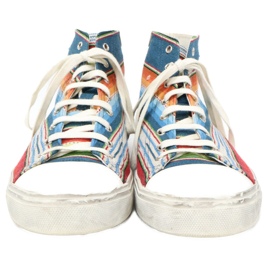 SAINT LAURENT PARIS サンローランパリ ネイティブ柄 553554 ベッドフォード ハイカットスニーカー シューズ