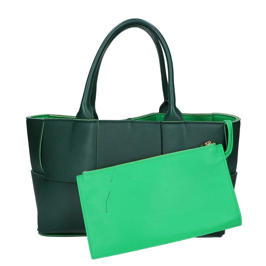 BOTTEGA VENETA ボッテガヴェネタ グリーン マキシイントレチャート ザアルコ トートバッグ トートバッグ -