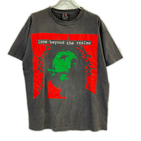 SAINT MICHAEL セントマイケル xKosuke Kawamura【24年製】SM-YS8-0000-C23 ダメージ加工 半袖Tシャツ トップス L