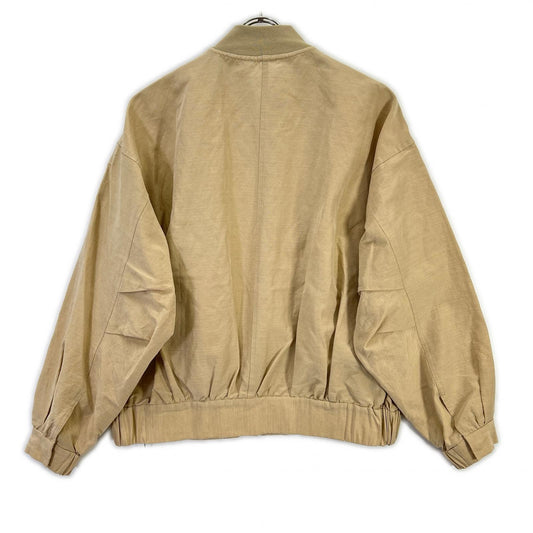martinique Martinique Beige A0326FJM434 Linen Blend MA-1 Type Blouson Jacket