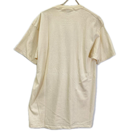 90s ベージュ USA製 フラワープリント 半袖Tシャツ トップス
