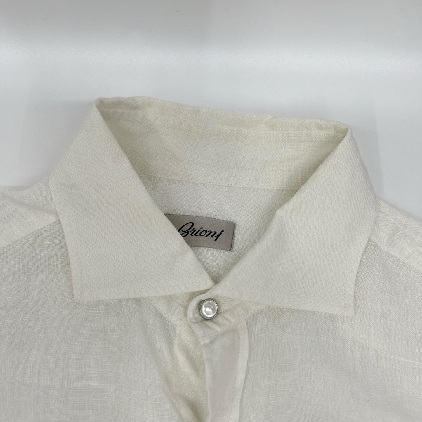Brioni ブリオーニ ホワイト リネンシャツ トップス