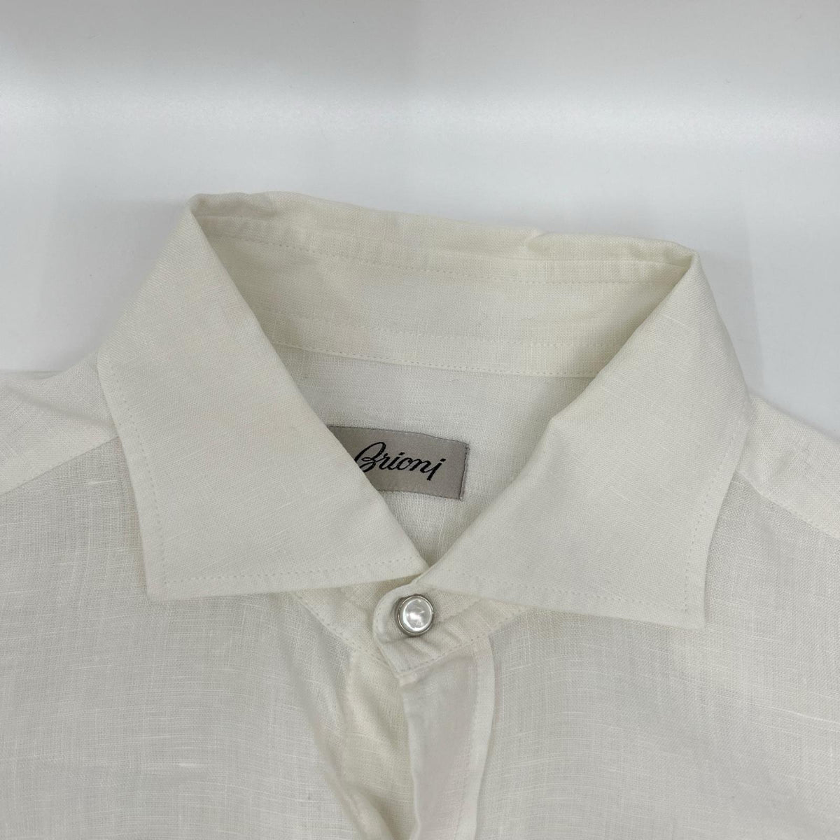 Brioni ブリオーニ ホワイト リネンシャツ トップス