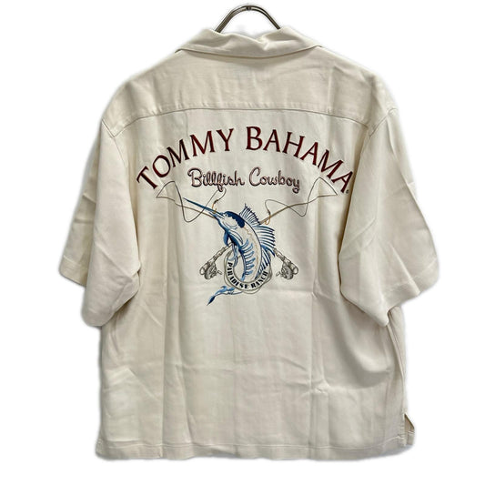 TOMMY BAHAMA トミーバハマ アイボリー Billfish Cowboy刺繍 開襟シャツ トップス