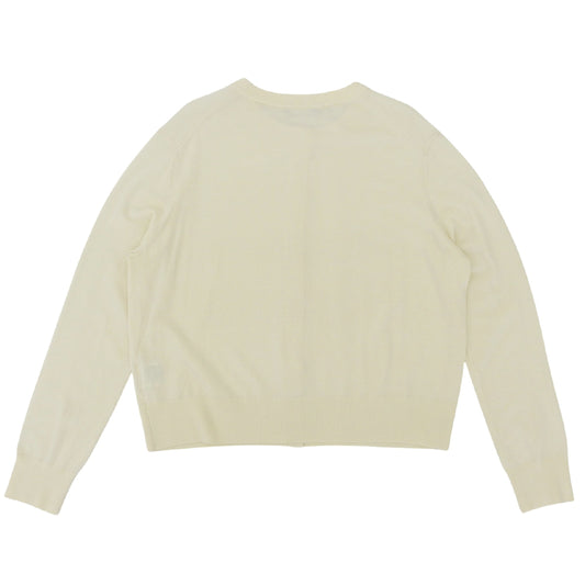 美品 Lulu Geena アイボリー ウールニットカーディガン トップス レディース 42 24AW 03-4303735 トップス 42 レディース