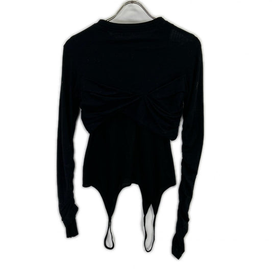 24SS 26S82005 ブラック Sheer Layered Longsleeves Tee トップス 36 レディース