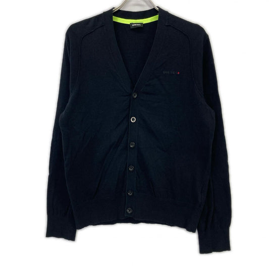 DIESEL 迪赛 00SV7H MILOK 黑色 棉质羊绒 纽扣针织开衫 上衣 M