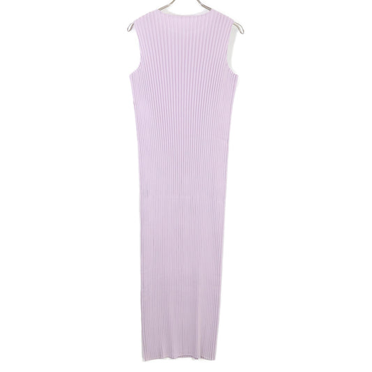 ISSEY MIYAKE イッセイミヤケ 25SS WISTERIA PURPLE PRESSED FLORA PLEATS SOLID ワンピース ワンピース