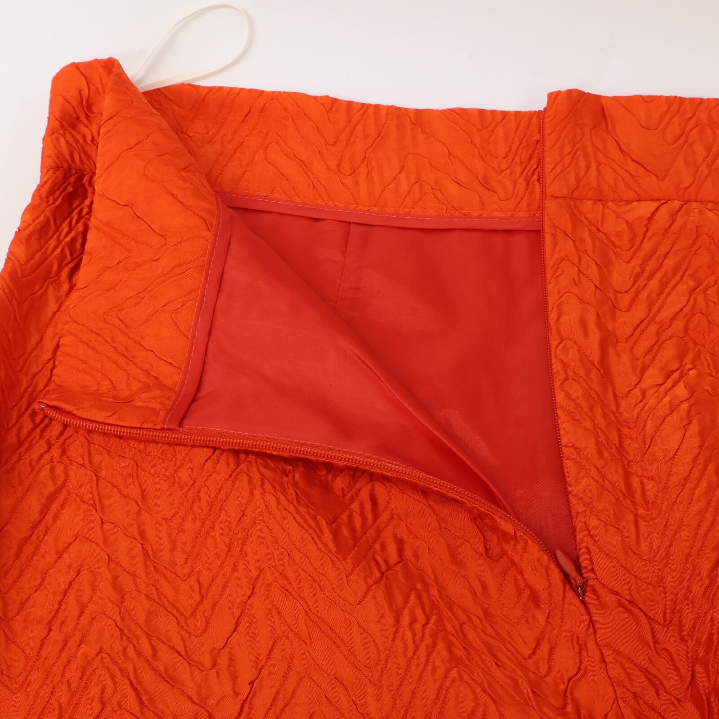 MARNI Orange Embossed Cupro Skirt 42 Women's