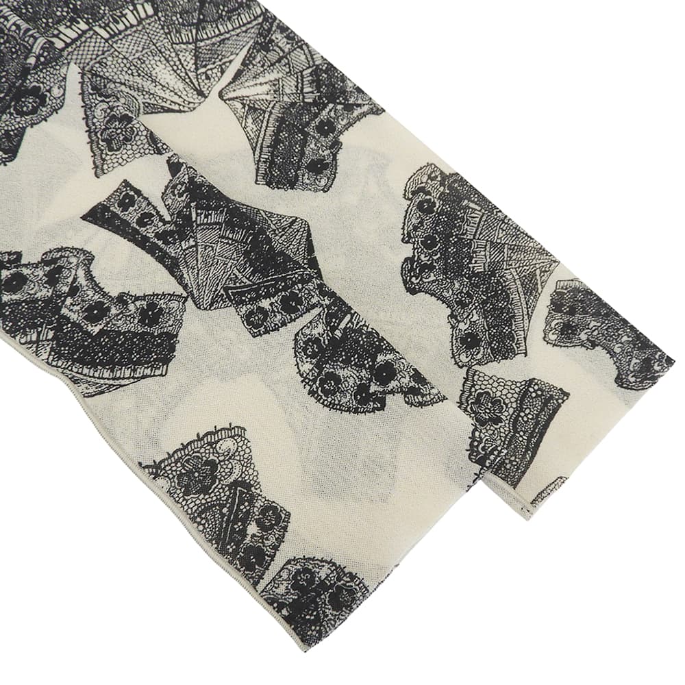 美品 Lace Print Mesh Tops 上衣 女款 灰色 黑色 36 24SS 上衣 36 女款