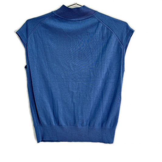 theory luxe 24AW 03-4301716 Light Blue Wool French Sleeve Knit Top S32