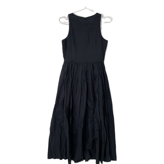MARIHA Black Cotton Sleeveless Dress
