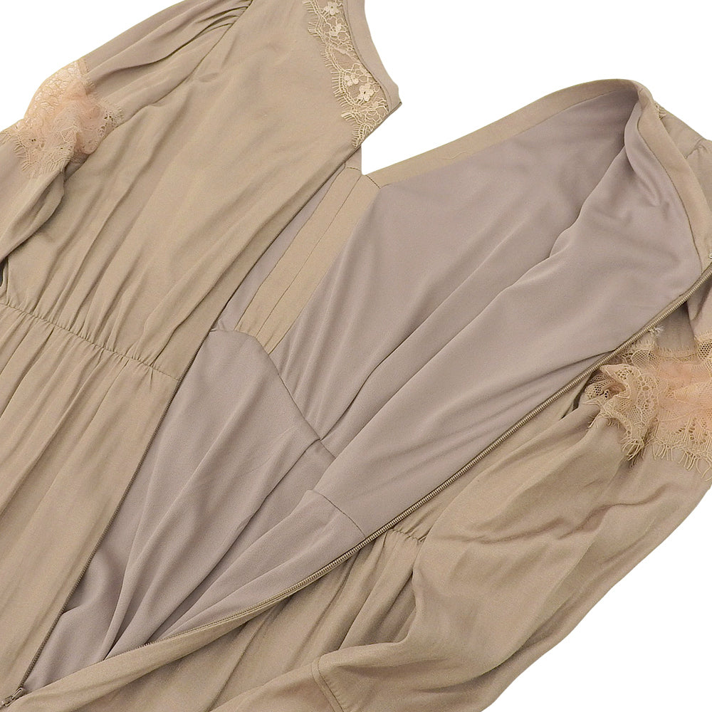 AMERI FLARE SATIN DRESS Women's Dress Beige S Dress S Women's