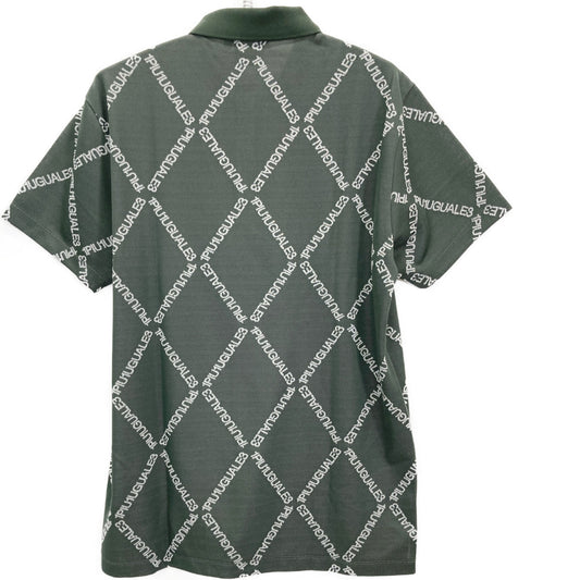 1piu1uguale3 ウノピゥウノウグァーレトレ 【GOLF】【×戸賀敬城】GRK062 カーキ ARGYLE LOGO 半袖シャツ トップス