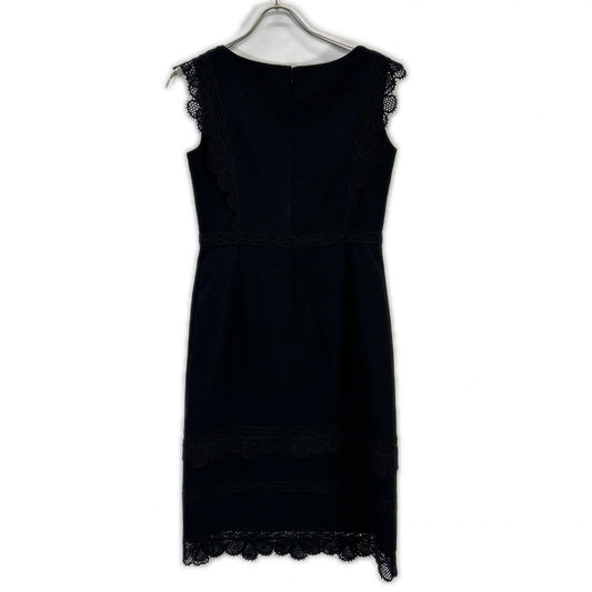 Black Polyester Lace Design Sleeveless Dress Dress 36 Ladies