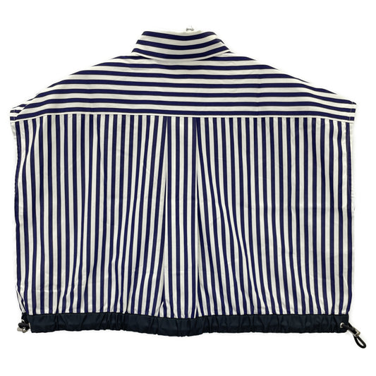 sacai 23-06505 23SS Blue x White Thomas Mason Stripe Short Sleeve Shirt Top
