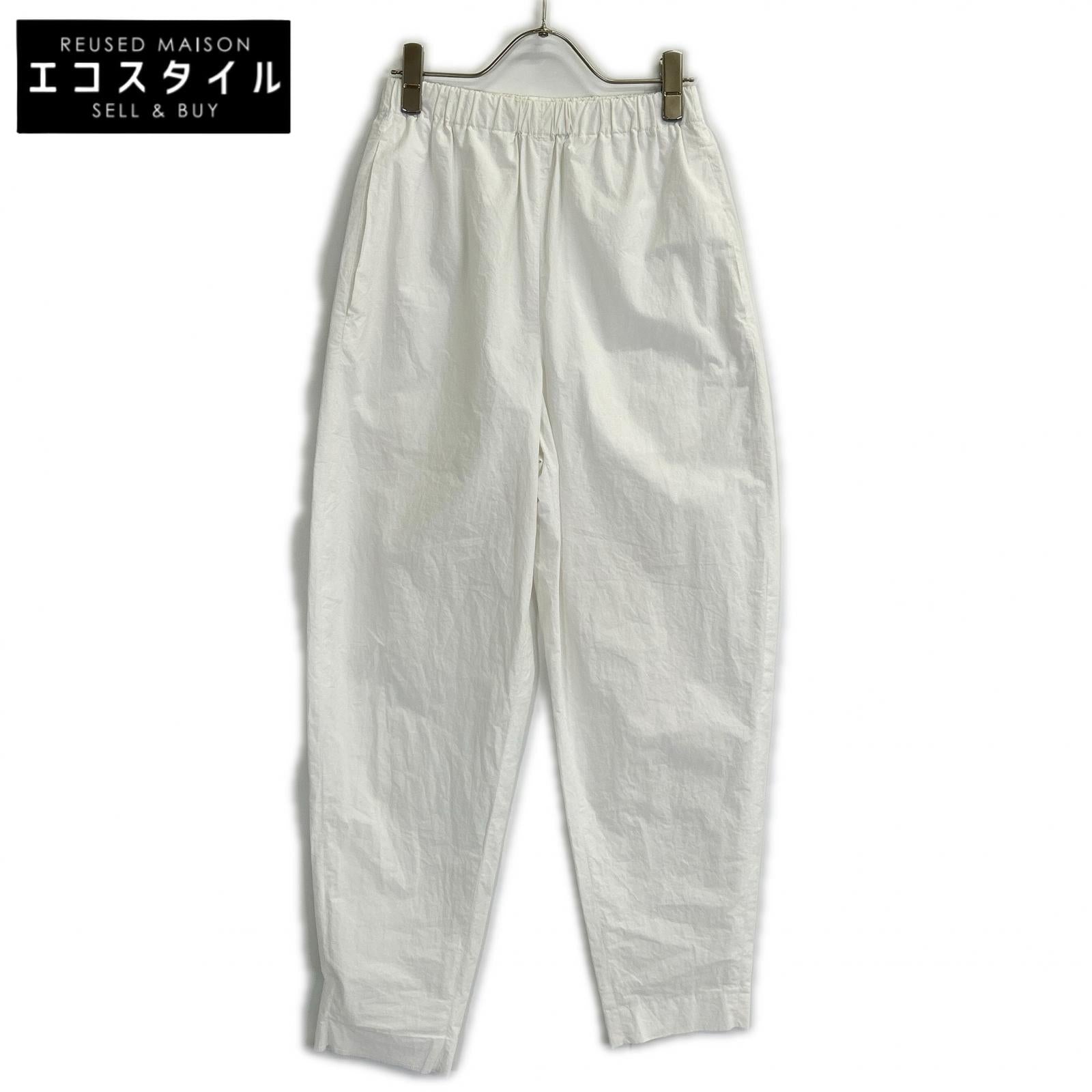ENFOLD エンフォルド 23SS 300GS231-1710 ホワイト コットン EGG PANTS