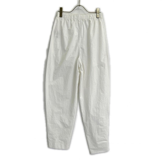 ENFOLD 23SS 300GS231-1710 White Cotton EGG PANTS Easy Pants Bottoms