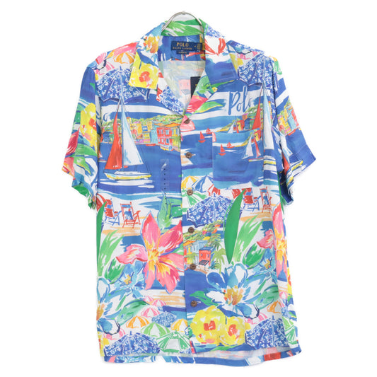 POLO RALPH LAUREN ポロ ラルフローレン 【新品同様/国内正規】Clady1pksss-short Sleeve sport Shirt 総柄 半袖アロハシャツ/ トップス