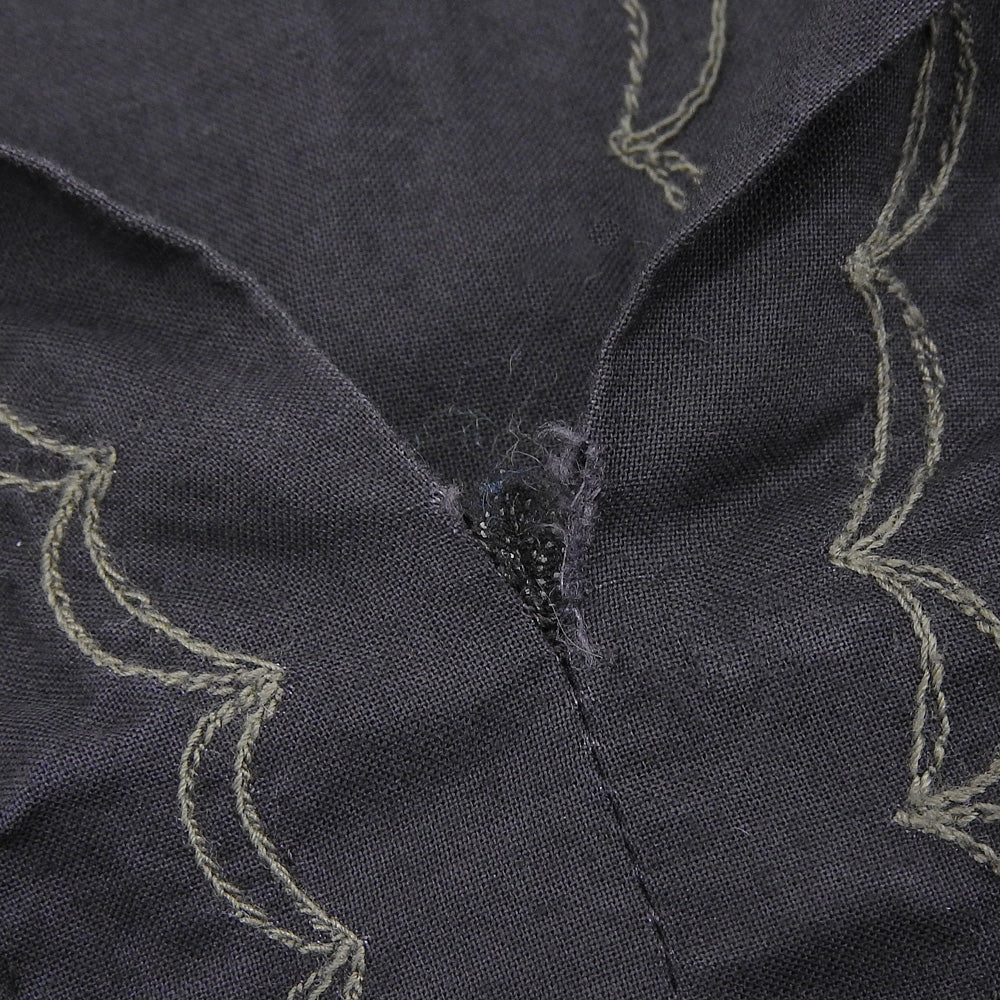 palmer//harding パルマー ハーディング コットン カラーレス バックロングショートスリーブワンピース レディース ブラック 6 ワンピース 6