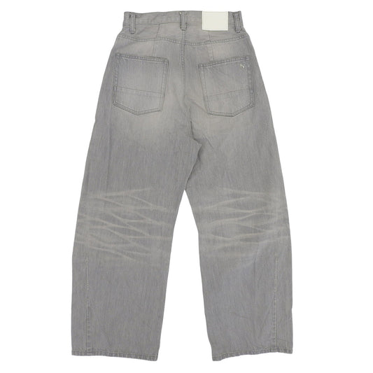 Excellent condition LOOFAH zip fly wide leg denim pants bottoms women's cotton gray 0 5414-299-0482 25SS bottoms 0 women's