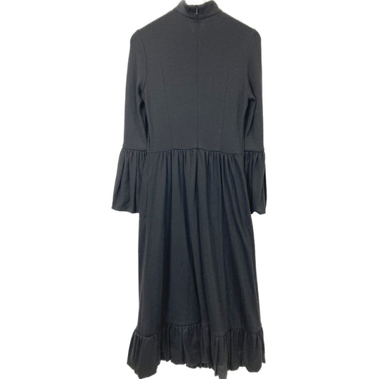 BD2121-2K-20 Black Flare Sleeve Maxi Dress with Patches Dress 38 Women's