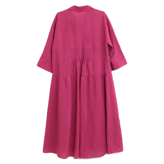 ADORE 531-0140508 Pink Sheer Voile Shirt Dress