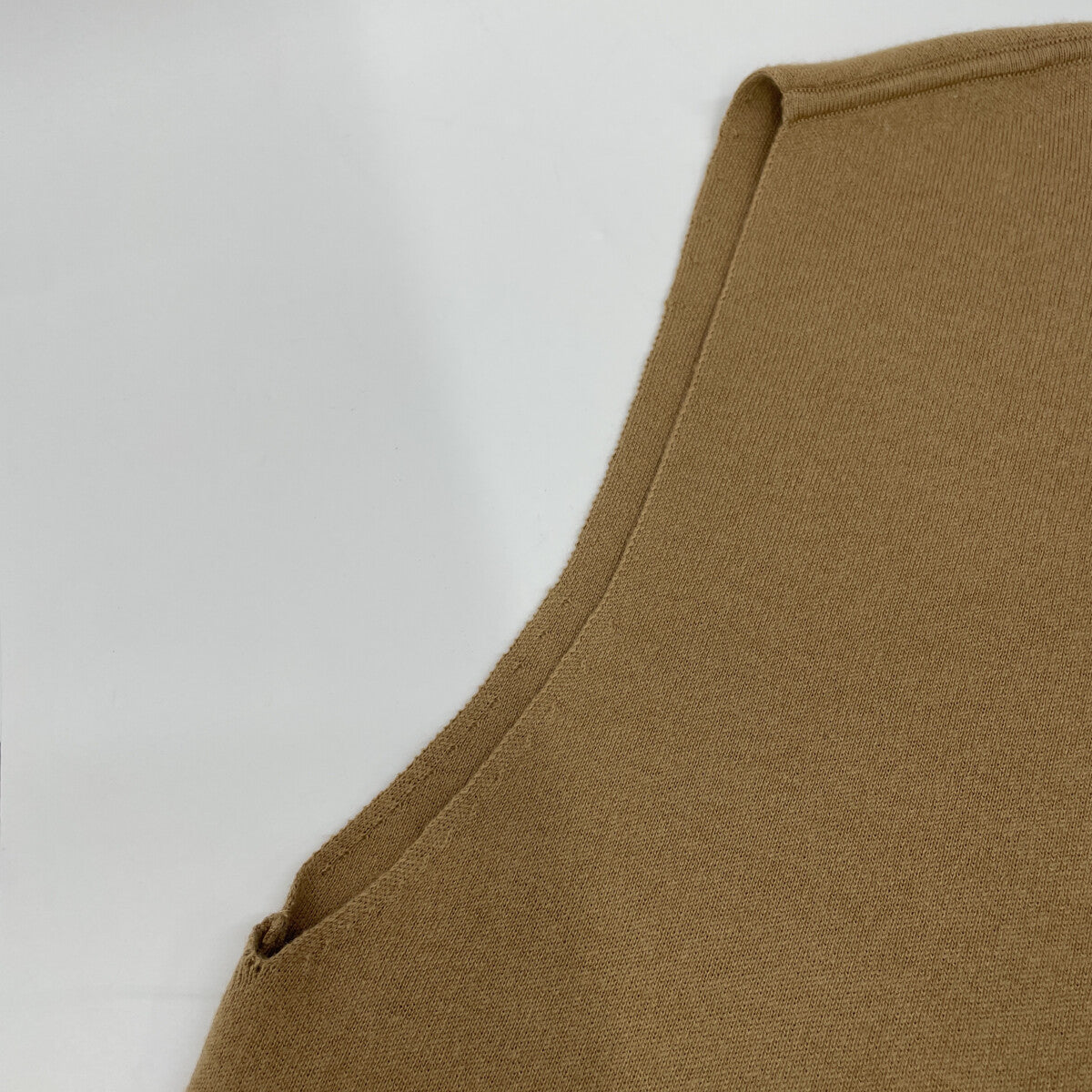 Brown Cashmere Blend High Neck Long Gilet Knit Dress One-piece F Women's
