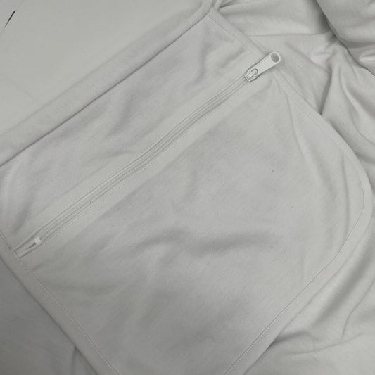 COMMEdesGARCONS HOMME PLUS 25SS PO-T018 White Short-Sleeve Zip T-Shirt Tops
